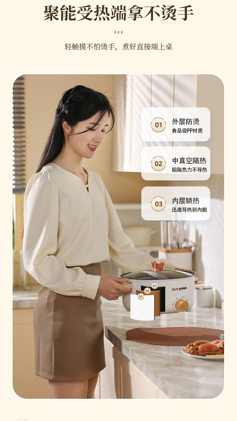 Плиты 德国全自动一体电饭煲智能电煮锅蒸煎炒不粘电热火锅多功能电炒锅 Other home