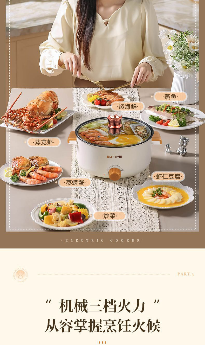 Плиты 德国全自动一体电饭煲智能电煮锅蒸煎炒不粘电热火锅多功能电炒锅 Other home