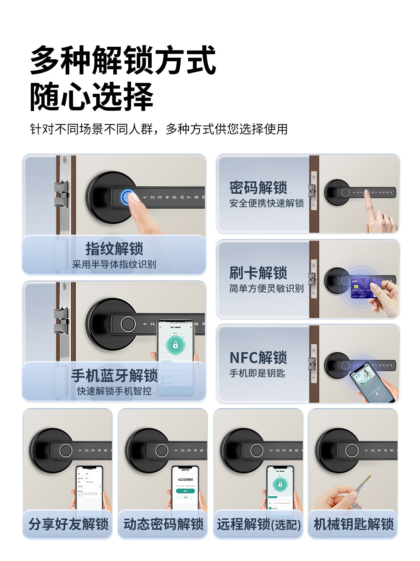 Indoor Wooden Door Fingerprint Lock Bedroom Room Home Door Office Handle Door Handle Password Electronic Smart Lock