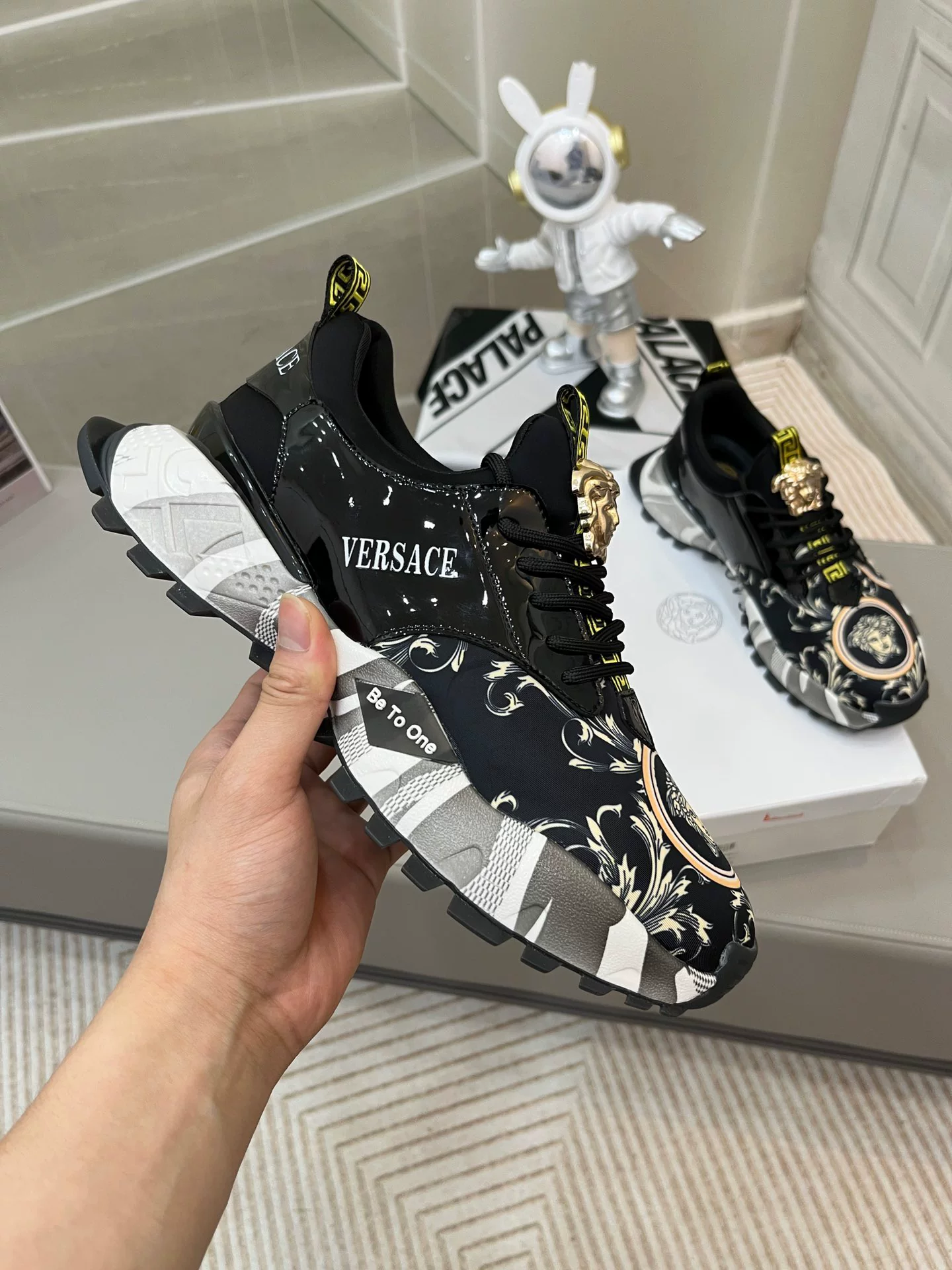 Новые ботинки Versace для повышения роста, мужские кроссовки повседневные, универсальные спортивные кроссовки dad shoes с толстой подошвой, белые