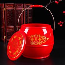 Descendants bucket wedding bucket brides dowry items high-end spittoon wedding bucket red bucket wedding supplies