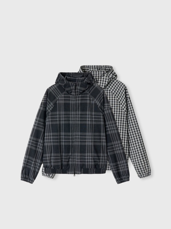 Variate 25Aw Plaid Hooded Windproof Jacket
