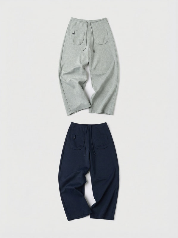 Variate 26Ss Narrow Waistband Curved Banana Pocket Drawstring Lazy Style Casual Loose Sweatpants
