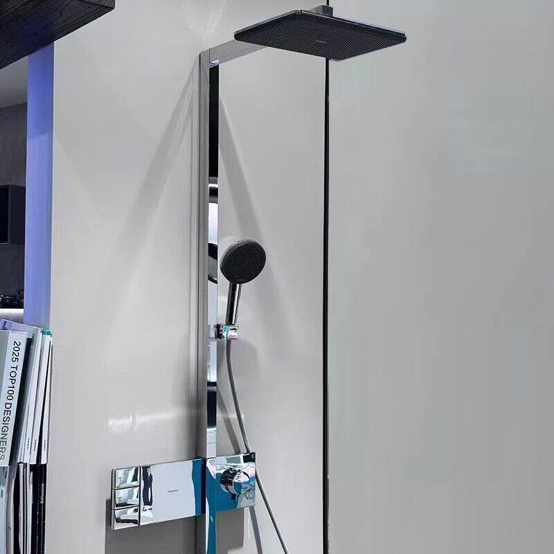 Hansgrohe Thermostatic Shower Set Double Star Rain Shower Exposed Shower Column Top Spray 24595/24591