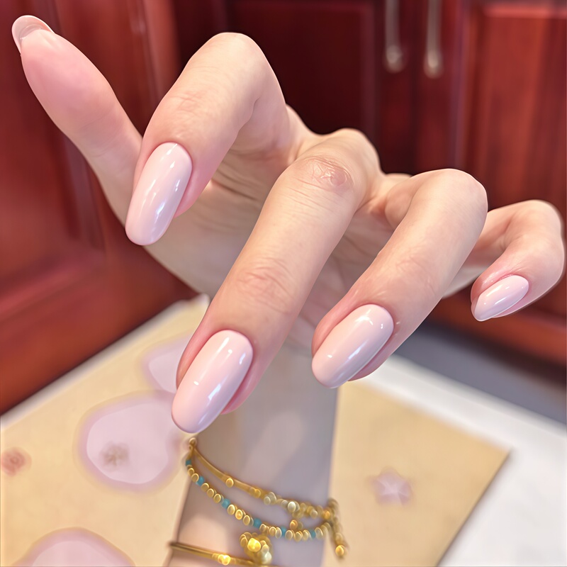 Short Round Gentle Color Rose Pink Press-On Nails, Pure and Flattering, Solid Color Nail Patches, High-End Everyday Almond-Shaped Nail Tips Short Round Gentle Color Rose Pink Press-On Nails, Pure and Flattering, Solid Color Nail Patches, High-End Everyday Almond-Shaped Nail Tips