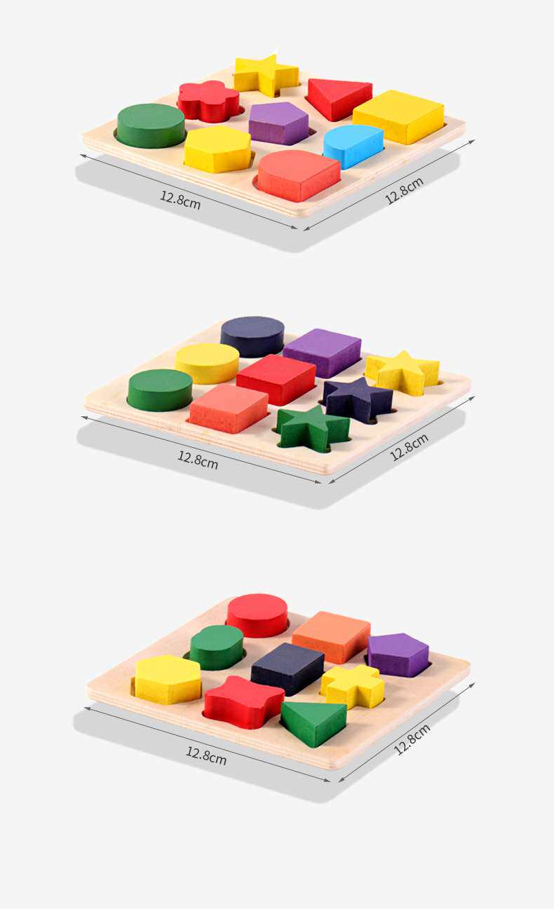 Пазл montessori children's wooden three-dimensional puzzle geomet OTHER