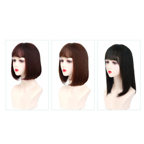 Wig Womens Long Hair Full Head Cover Full Human Hair Silk M