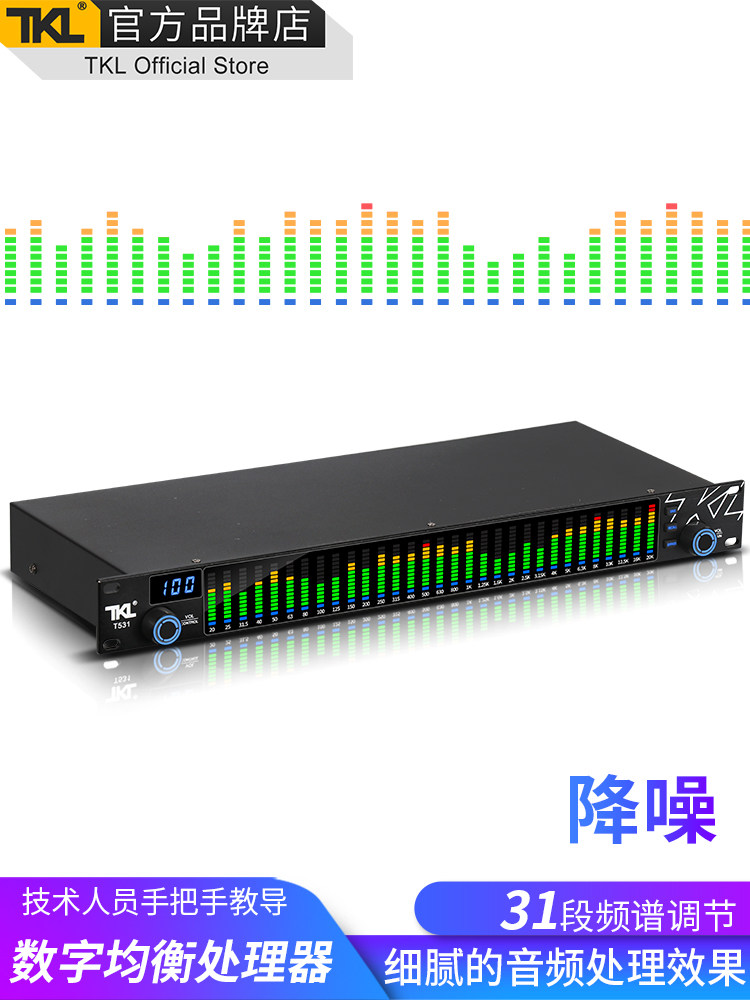 German Japan Imports T531 Professional 31 Segment Digital Equalizer Professional Noise Reduction Sound Door Stage Performance Audio-Taobao