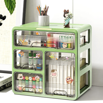 Drawer-style desktop storage box office desk station finishing cabinet stationery snacks storage box