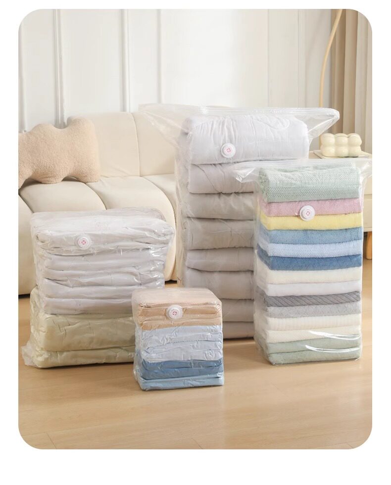 Сжатие одежды и сумок 立体真空压缩袋免抽气立体式压缩袋装棉被子衣服收纳袋抽真空袋