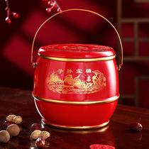 Mahogany Descendants Bucket Wedding Dowry Supplies Collection New Wedding Three-piece Set for Women and Toilets for Wedding Celebrations