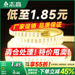 led灯带220v户外防水超亮家用客厅吊顶装饰灯条低压软灯条灯带