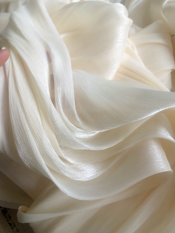 Soft Flowing Crepe Organza Fabric, Soft and Smooth, Shiny Crinkle Fabric, Hanfu Dress, Layered Skirt, Silks and Satins Texture Fabric Soft Flowing Crepe Organza Fabric, Soft and Smooth, Shiny Crinkle Fabric, Hanfu Dress, Layered Skirt, Silks and Satins Texture Fabric