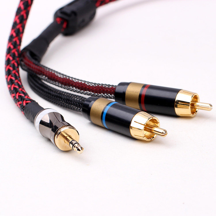 Canaimei fidelity fever grade 3 5 turn AV double lotus audio cable one point two flat connection audio cable