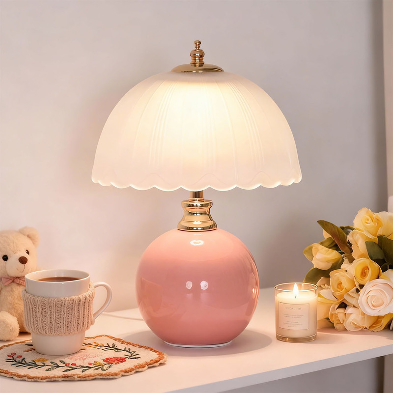 Table Lamp for Bedroom Bedside, Cream Style, Long-Lasting Light, Light Luxury, High-End Feel, Wedding Ceramic, Vintage Atmosphere, Creative Night Light Table Lamp for Bedroom Bedside, Cream Style, Long-Lasting Light, Light Luxury, High-End Feel, Wedding Ceramic, Vintage Atmosphere, Creative Night Light