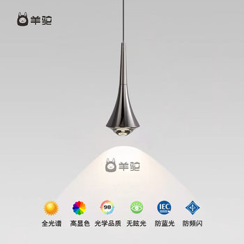 Bedroom Bedside Chandelier, Italian Minimalist Creative Design, Dining Room Bar Counter Small Chandelier, Adjustable Height Water Drop Chandelier