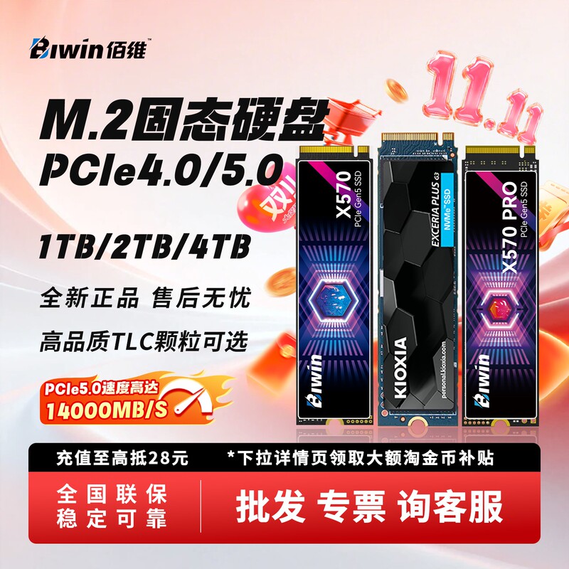 Kioxia/Winix Solid State Drive 2t 1Tb Sd10 Nv7400/X570 Pcie4.0 Desktop Notebook