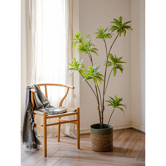 Simulated lily, bamboo, fake green tree potted plants, light luxury decorative ornaments, bionic plants, living room office furnishings