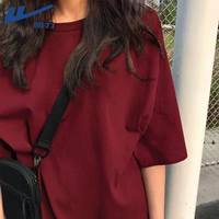 Подходит для мужчин и женщин, для отдыха, хлопковый, бордовый, 100% хлопок