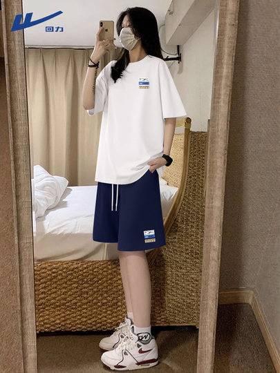 Спортивный костюм для женщин с эффектом пуш-ап, новый летний стиль, повседневные шорты с коротким рукавом, для старшеклассниц, суперпопулярный летний наряд 2025 года, полный комплект Y