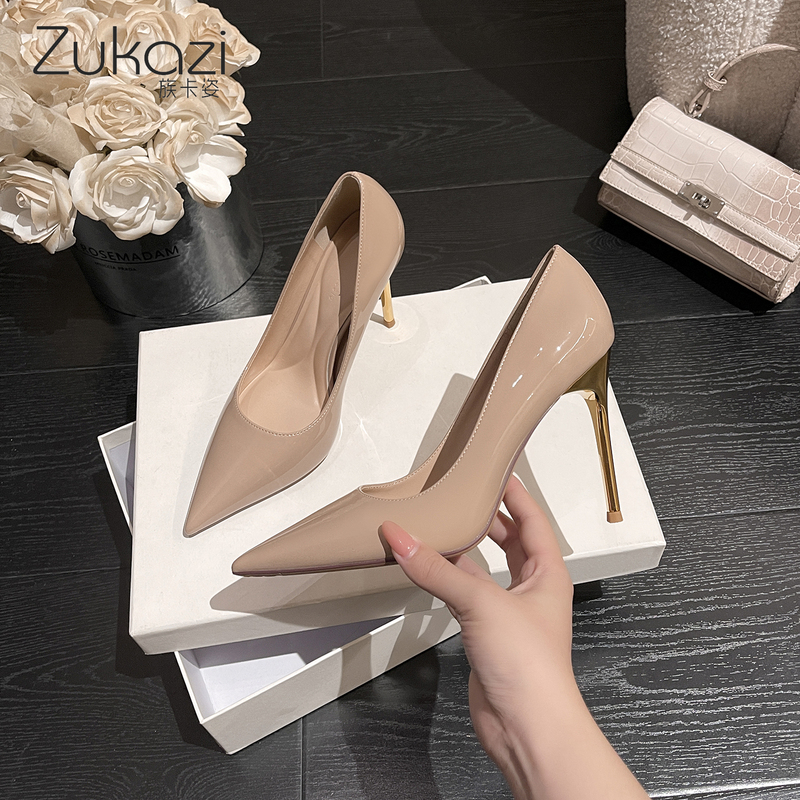 【Sofa-Like Comfort】Nude High-Heeled Shoes for Women 2026 New Style Elegant Socialite Thin Heel 10cm Comfortable Pointed Toe Autumn 【Sofa-Like Comfort】Nude High-Heeled Shoes for Women 2026 New Style Elegant Socialite Thin Heel 10cm Comfortable Pointed Toe Autumn