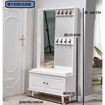 With mirror hanging clothes European foyer cabinet porch partition and simple modern shoe cabinet cap changing stool