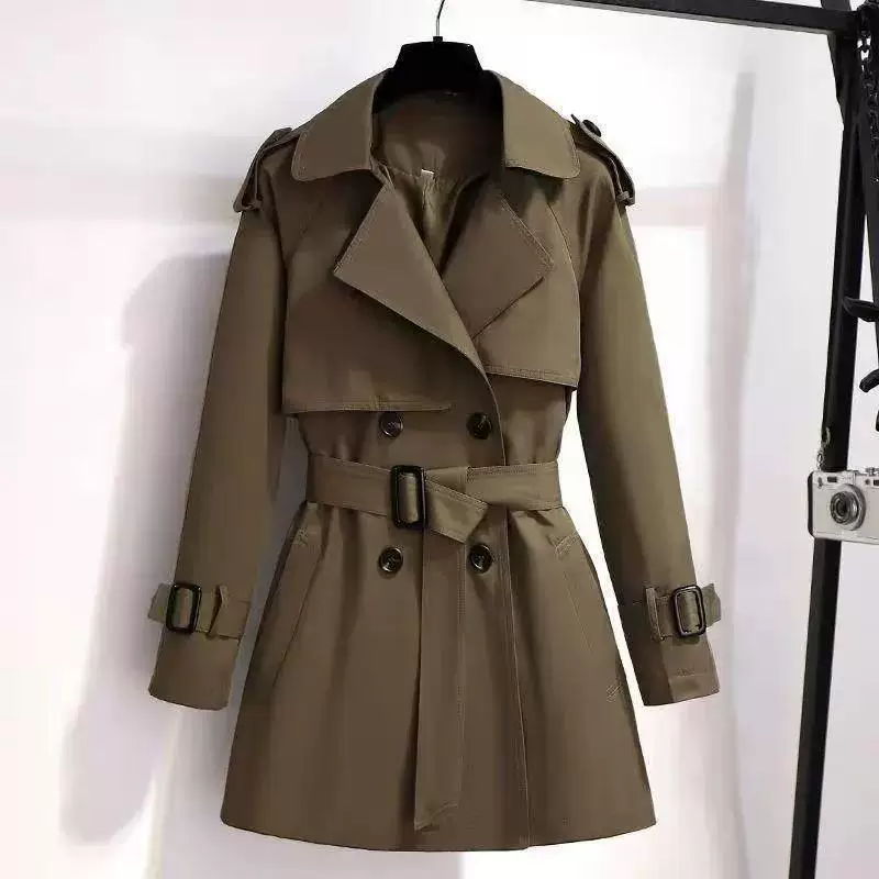 Демисезонное длинное trench coat, до колена, британский стиль, яркий цепляющий стиль