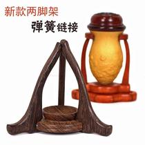 Solid wood bracket grasshopper chicken heart gourd stick base crystal ball ornament base chicken wing wood triangular gourd shelf