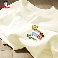 [Хлопок] улыбка медведь баб k Ivory White