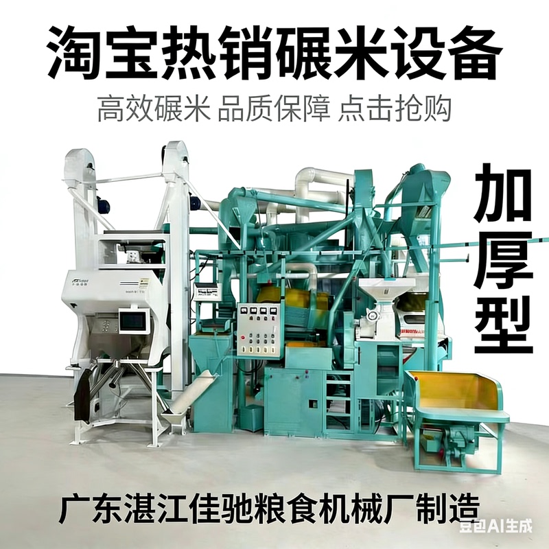 Large Rice Milling Machine, Three-Phase Electric, Environmentally Friendly Combined Rice Milling Machine, Commercial New Model, Fully Automatic Rice Processing and Milling Machine Equipment
