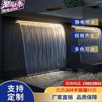 Flow sink flow wall water curtain water feature wall decoration landscape fish pond garden courtyard stainless steel waterfall outlet