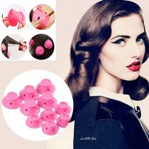 20pcs Soft Rubber Silicone Heatless Hair Curler Twist Hair R