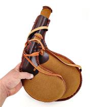 Mongolian wine bottle skin bag Inner Mongolia kettle characteristic ethnic stage performance props purely hand-sewn kettle wine bag