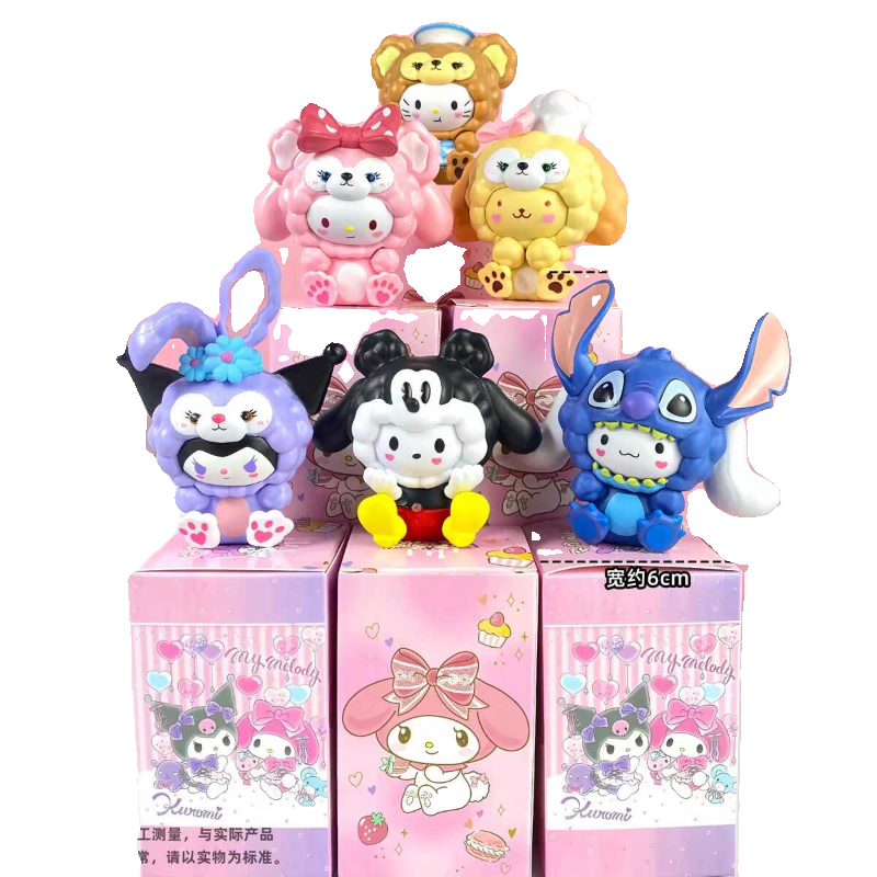 Sanrio к cos овца голова загружена Мелати Курамии Жадо короме Джейд корица слеп торт качели подарки на день рождения девочек