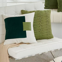 Modern simple light luxury color sofa pillow cushion B&B fashion stitching waist green designer model room EJQ soft