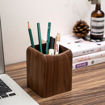 pen holder containing box Nordic minimalist office book room creative personality stationery learning ins table solid wood pendulum