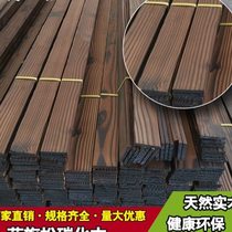 Outdoor anti-corrosion wood flooring materials courtyard Douglas fir carbonized wood wide board E grape rack wooden strips terrace solid wood board