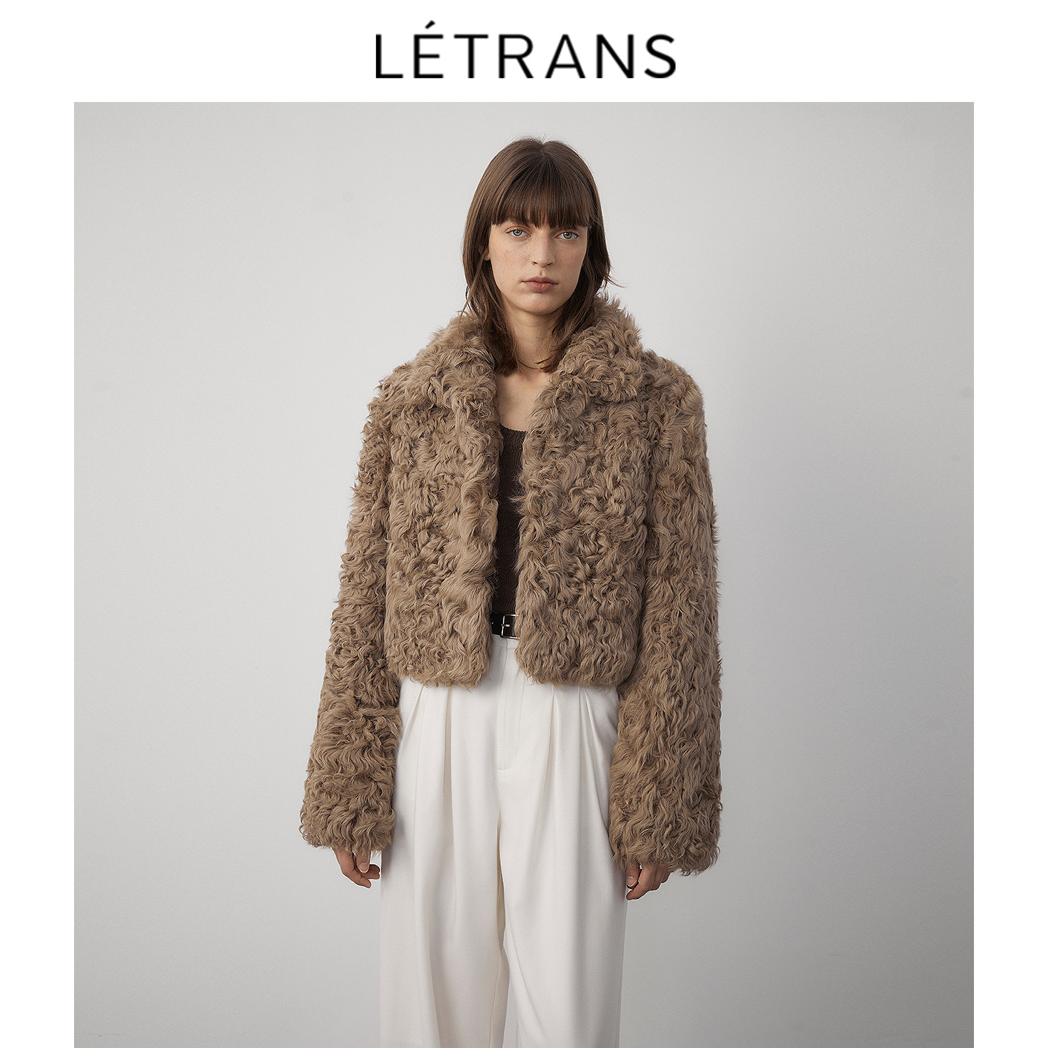 Meta-One Letrans Moka Cocoa Sheep Rolls Fur fur integrated coat female young Leather Grass Short new-Taobao