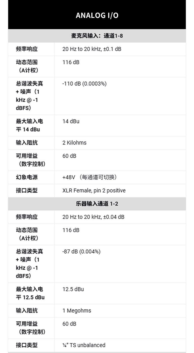 Universal Audio VOLT 876 USB音频接口专业声卡专业录音编曲混音