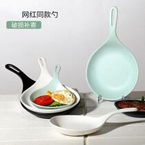 Special spoon for rice cooks Internet celebrity eating and broadcasting large spoon for eating noodle noodles Korean extra-large household soup spoon with long handle