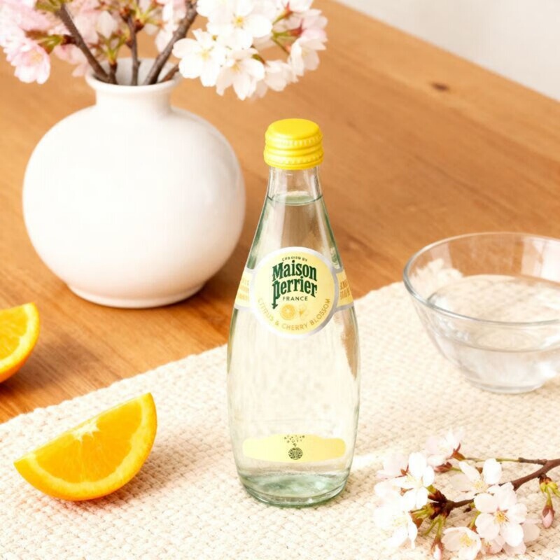 French Imported Perrier Water Raspberry Rose Citrus Cherry Ginger Lime Flavor 330ml*24 Bottles