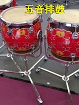 Pai drums five-tone platoon drums professional Jiangsu platoon drums timpani drums flowerpot drums 5-note platoon drums national musical instruments