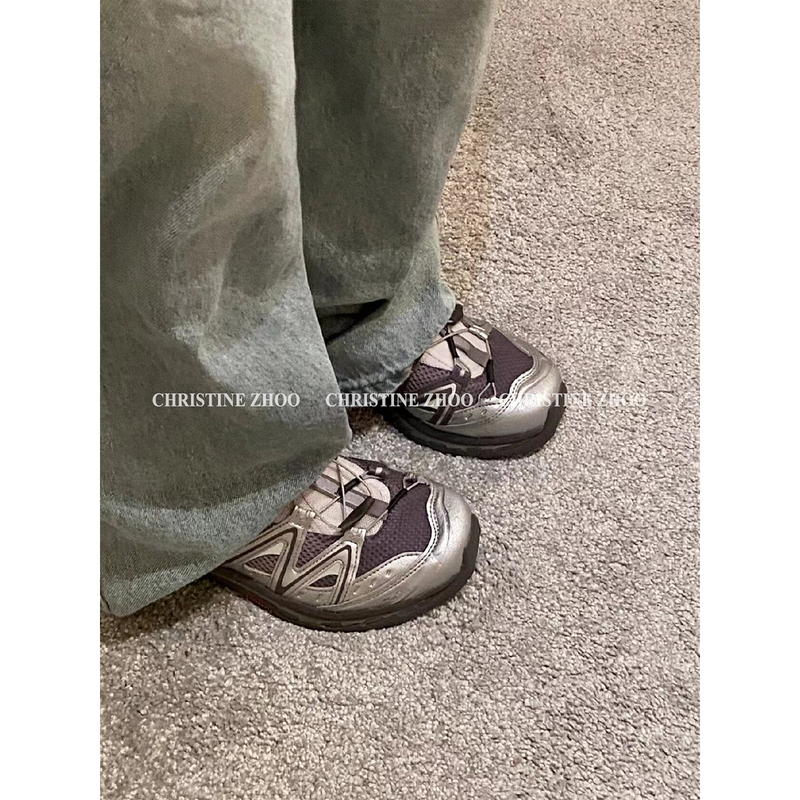 Christine Zhoo/Dream Shoes~Outdoor Casual Sports Shoes for Women, Spring Liquid Silver Dad Shoes, Jogging Shoes