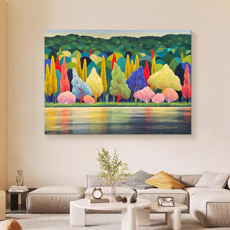 Matisse Pure Hand-Painted Oil Painting of a Forest, Decorative Art for the Living Room, Artistic Horizontal Artwork for the Master Bedroom Headboard, High-End Acrylic Wall Art Matisse Pure Hand-Painted Oil Painting of a Forest, Decorative Art for the Living Room, Artistic Horizontal Artwork for the Master Bedroom Headboard, High-End Acrylic Wall Art