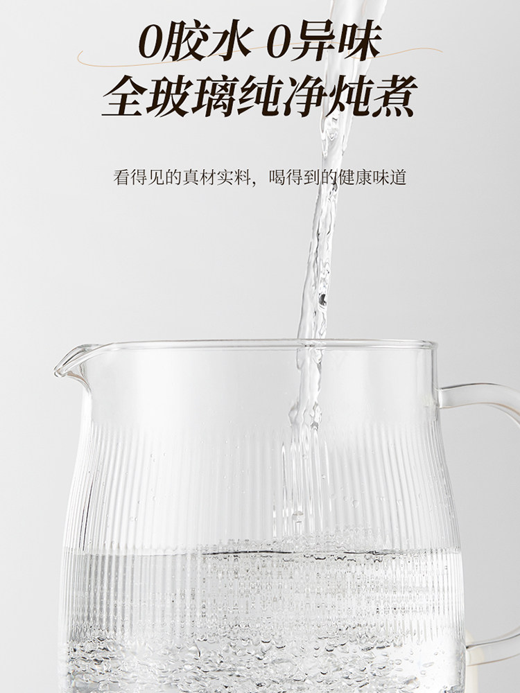 Bear Health Pot Pure Glass Household Multifunctional Small Kettle for Stewing and Boiling 2025 New Model Official Genuine Product