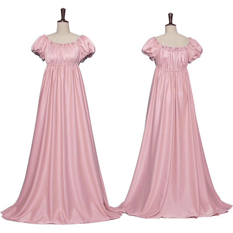 Bridgerton Dress, Regency Ball Gown, High-Waisted Tea Gown, New Medieval Evening Dress Bridgerton Dress, Regency Ball Gown, High-Waisted Tea Gown, New Medieval Evening Dress