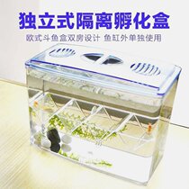 Small fish tank isolation box ornamental fish breeding box guppy spawning room hatching box two-in-one isolation betta fish tank