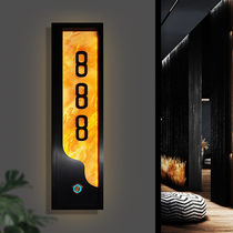 High-end hotel B&B guesthouse box stainless steel acrylic luminous door plate customized with doorbell door display