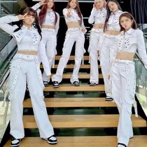 Internet celebrity Korean girl group ives same performance costumes for female students jazz dance singing costumes 2024 new street dance