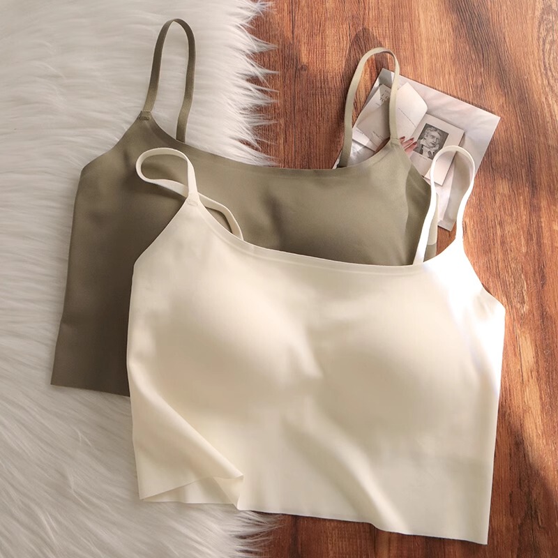 Victoria Seamless Vest with Chest Pads, Innerwear, Base Layer, Women's Beautiful Back, 0.7cm Anti-Exposure Bra Camisole Victoria Seamless Vest with Chest Pads, Innerwear, Base Layer, Women's Beautiful Back, 0.7cm Anti-Exposure Bra Camisole